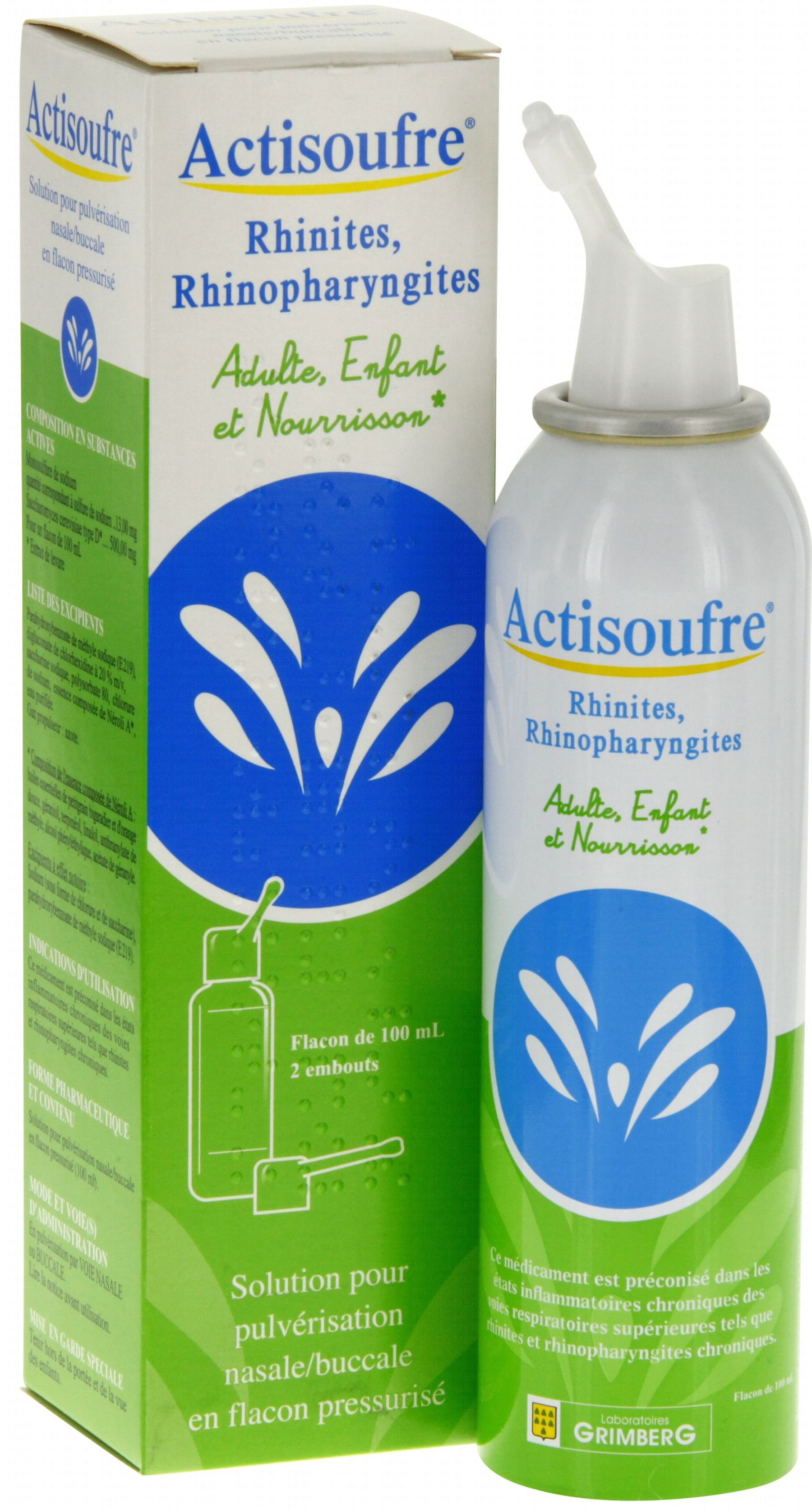 Pharmacie des Marronniers Actisoufre Spray Nasal/Bucal 100Ml