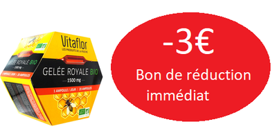 Vitaflor Gelée royale bio 1500 mg 20 ampoules Vitaflor Gelée royale bio 1500 mg 20 ampoules