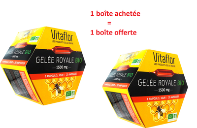 Vitaflor Gelée royale bio 1500 mg 20 ampoules Vitaflor Gelée royale bio 1500 mg 20 ampoules