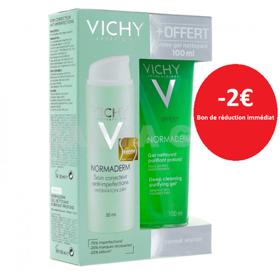 VICHY NORMADERM SOIN CORRECTEUR 50ML+GEL NETT 100ML VICHY NORMADERM SOIN CORRECTEUR 50ML+GEL NETT 100ML