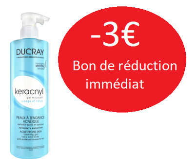 DUCRAY KERACNYL GEL MOUSSANT 400ML DUCRAY KERACNYL GEL MOUSSANT 400ML
