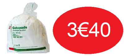 COTOPADS COTON HYDROPHYLE X200 COTOPADS COTON HYDROPHYLE X200