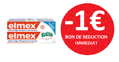 ELMEX DENTIFRICE JUNIOR 2X75ML -1€ ELMEX DENTIFRICE JUNIOR 2X75ML -1€