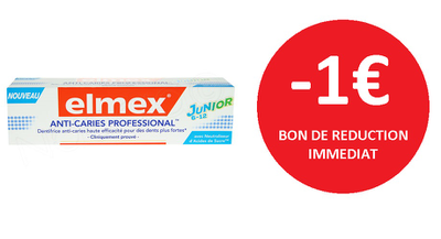 ELMEX ANTI-CARIES JUNIOR 75 ML -1€ ELMEX ANTI-CARIES JUNIOR 75 ML -1€