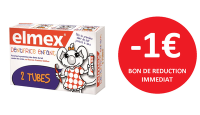 ELMEX DENTIFRICE ENFANT 2X50 ML -1€ ELMEX DENTIFRICE ENFANT 2X50 ML -1€