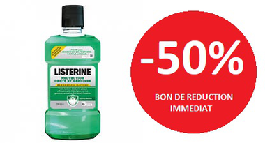 LISTERINE BAIN DE BOUCHE PROTECTION GENCIVE -50% LISTERINE BAIN DE BOUCHE PROTECTION GENCIVE -50%