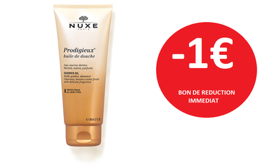 NUXE HUILE DE DOUCHE PRODIGIEUSE 200ML -1€ NUXE HUILE DE DOUCHE PRODIGIEUSE 200ML -1€