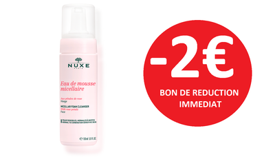 NUXE EAU DE MOUSSE MICELLAIRE -2€ NUXE EAU DE MOUSSE MICELLAIRE -2€