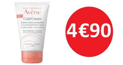 AVENE COLD CREAM MAINS 50 ML 4€90 AVENE COLD CREAM MAINS 50 ML 4€90