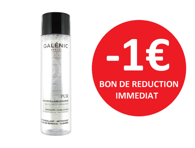GALENIC EAU MICELLAIRE 400 ML -1€ GALENIC EAU MICELLAIRE 400 ML -1€