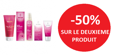WELEDA GAMME A LA ROSE VISAGE ET CORPS -50% sur le deuxième WELEDA GAMME A LA ROSE VISAGE ET CORPS -50% sur le deuxième
