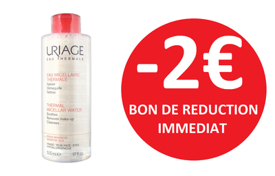 URIAGE EAU MICELLAIRE PEAUX SENSIBLES A ROUGEUR 500ML -2€ URIAGE EAU MICELLAIRE PEAUX SENSIBLES A ROUGEUR 500ML -2€