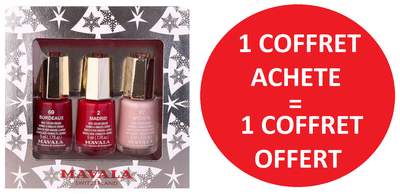 MAVALA VERNIS 1 COFFRET ACHETE = 1 COFFRET OFFERT MAVALA VERNIS 1 COFFRET ACHETE = 1 COFFRET OFFERT