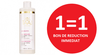 TAAJ EAU MICELLAIRE 500 ML PEAUX NORMALES ET PEAUX SENSIBLES 1=1 TAAJ EAU MICELLAIRE 500 ML PEAUX NORMALES ET PEAUX SENSIBLES 1=1