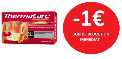 THERMACARE PATCH DOS ET PATCH NUQUE X2 -1€ THERMACARE PATCH DOS ET PATCH NUQUE X2 -1€