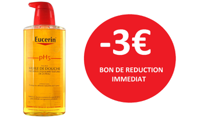 EUCERIN HUILE DE DOUCHE 400 ML -3€ EUCERIN HUILE DE DOUCHE 400 ML -3€