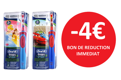 ORAL-B BROSSES A DENT ELECTRIQUES ENFANTS -4€ ORAL-B BROSSES A DENT ELECTRIQUES ENFANTS -4€