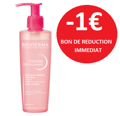 BIODERMA CREALINE GEL MOUSSANT 200 ML -1€ BIODERMA CREALINE GEL MOUSSANT 200 ML -1€