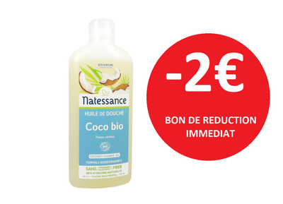 NATESSANCE HUILE DE DOUCHE COCO 250 ML NATESSANCE HUILE DE DOUCHE COCO 250 ML