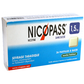 NICOPASS 1,5MG S/S MENTHE PAST 36 NICOPASS 1,5MG S/S MENTHE PAST 36