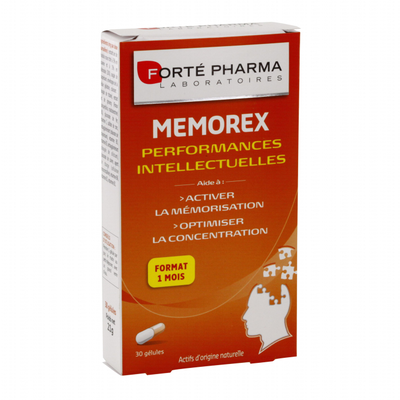 MEMOREX Performances intellectuelles boite 30 gélules MEMOREX Performances intellectuelles boite 30 gélules