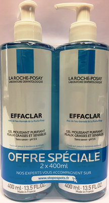 EFFACLAR GEL MOUSSANT DUO 2X400ML