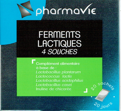 PHARMAVIE FERMENTS LACTIQUES 4 SOUCHES 20 SACHETS