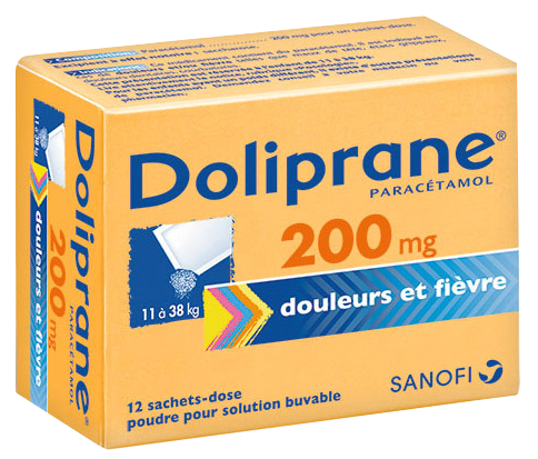 3499916 DOLIPRANE 200mg poudre pour solution buvable en sachet dose