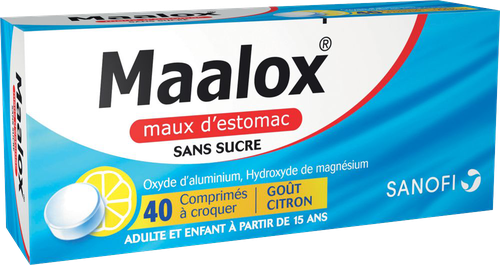 MAALOX MAUX D'ESTOMAC CPR S/S 40 MAALOX MAUX D'ESTOMAC CPR S/S 40
