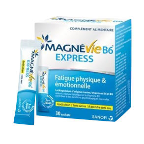 MAGNEVIE B6 EXPRESS magnésium boîte 30 sachets MAGNEVIE B6 EXPRESS magnésium boîte 30 sachets